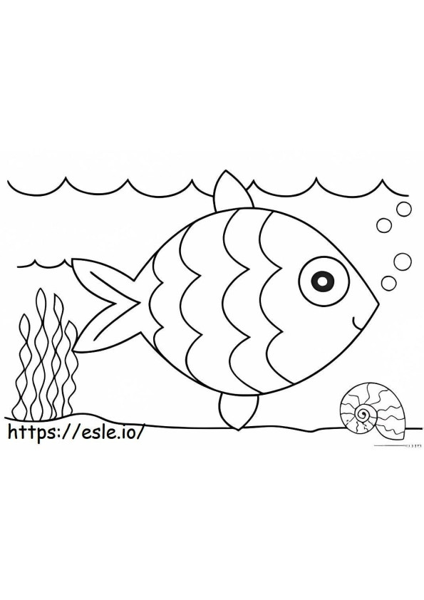 Desen pește de colorat