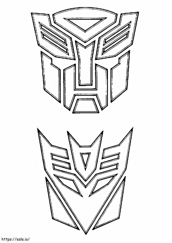 Autobot And Decepticon coloring page