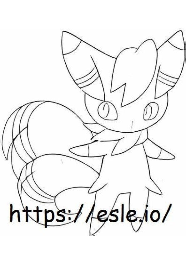 Meowstic coloring page