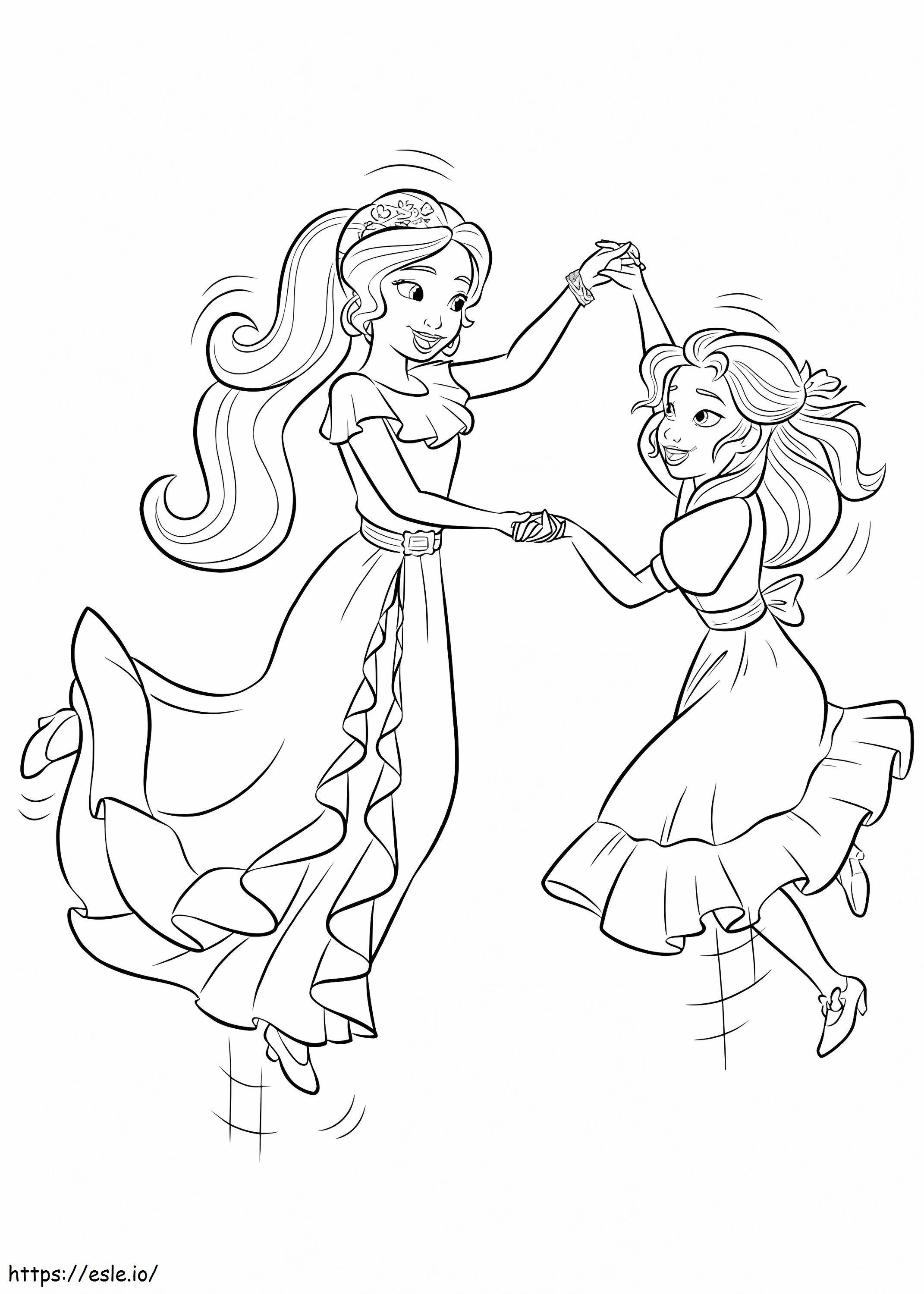 1535075122 Elena Isabel Dancing A4 coloring page