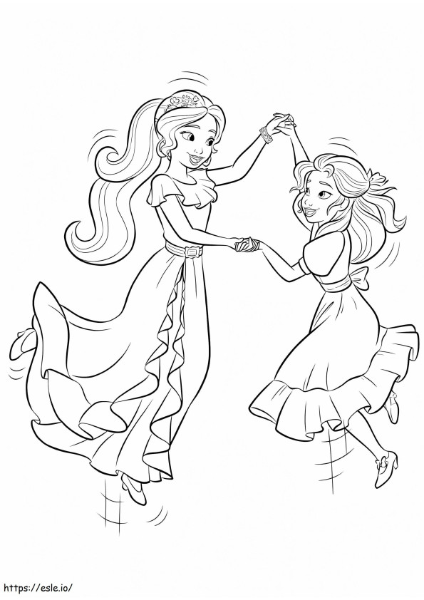 1535075122 Elena Isabel Dancing A4 coloring page