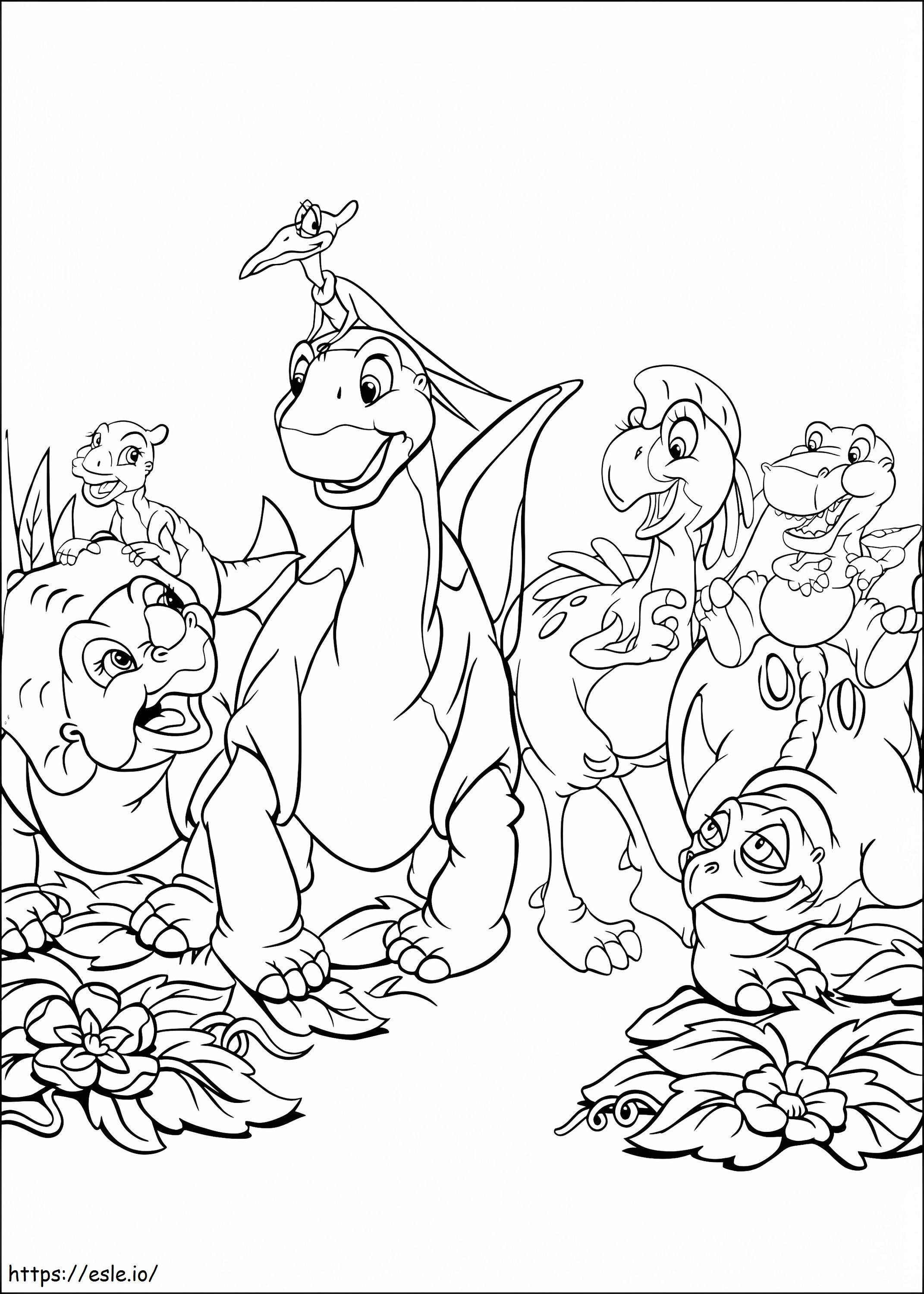Printable Land Before Time coloring page