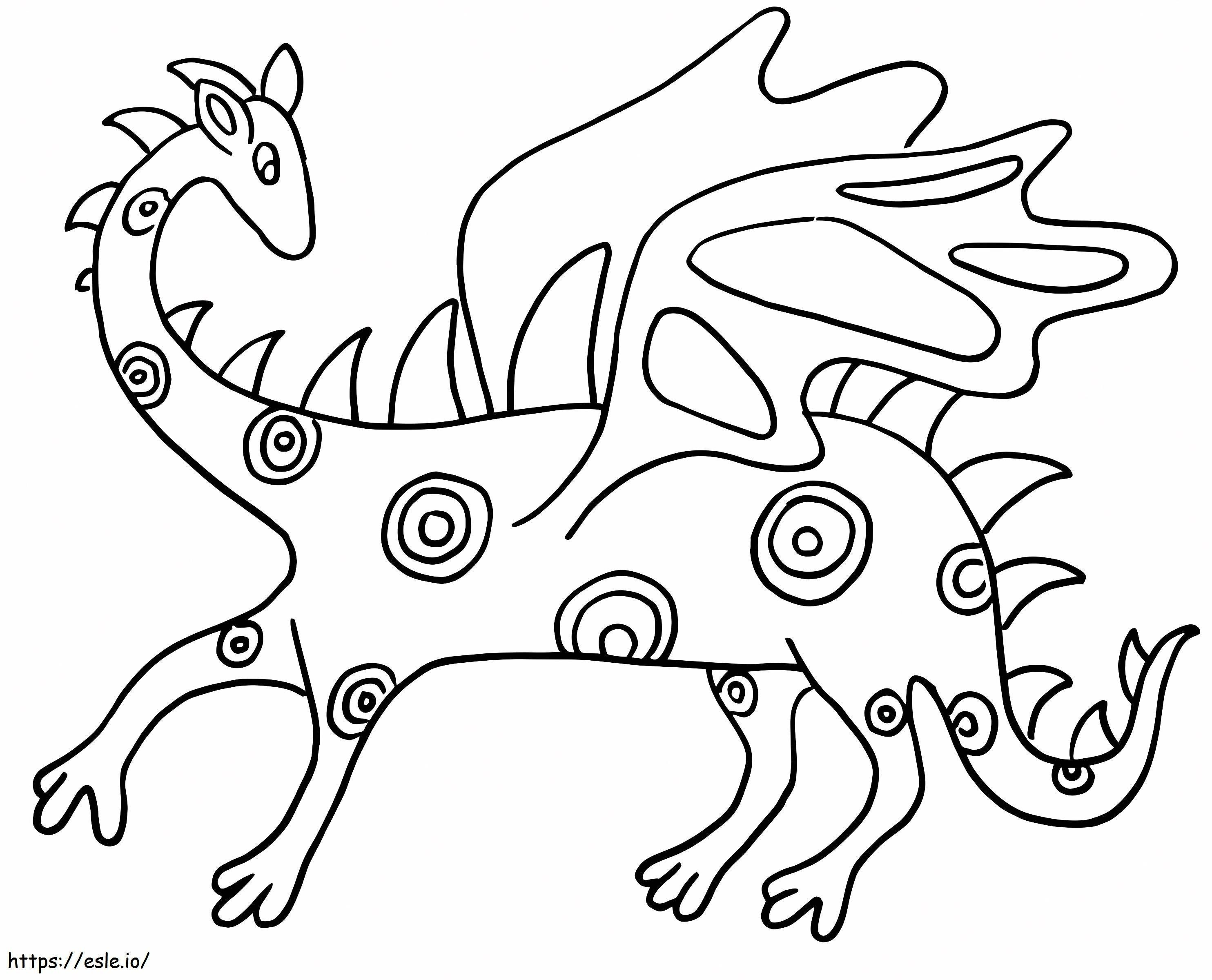 Dragon Alebrijes värityskuva