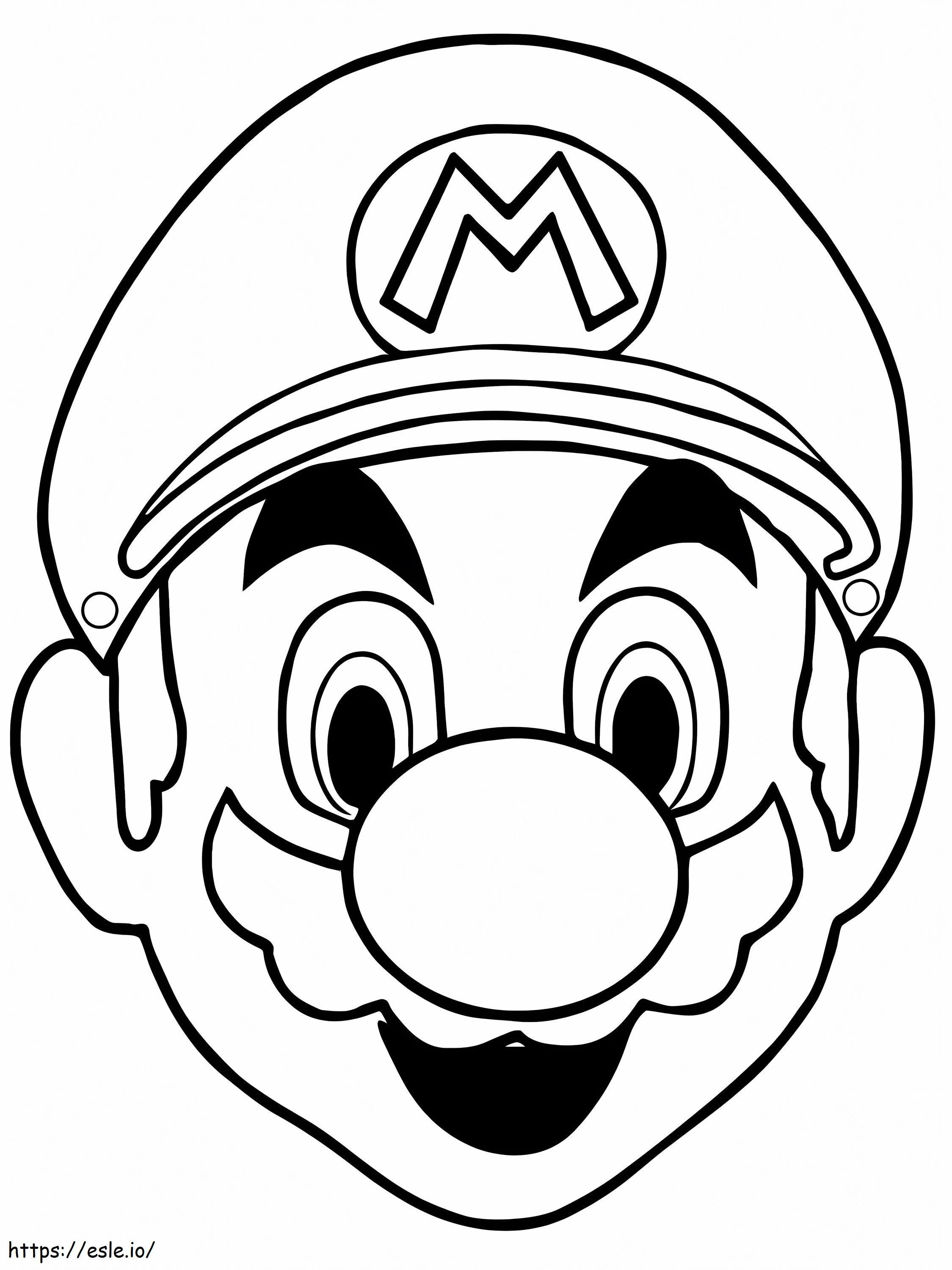 Face Of Mario coloring page