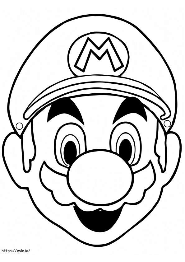 Face Of Mario coloring page