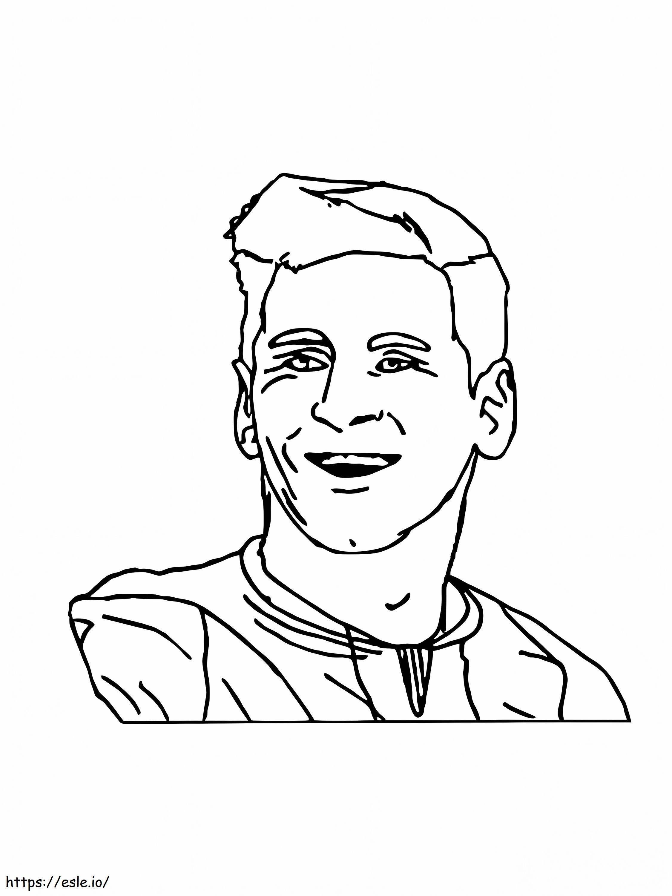 Happy Messi coloring page
