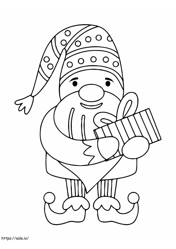 Christmas Gnome 3 coloring page