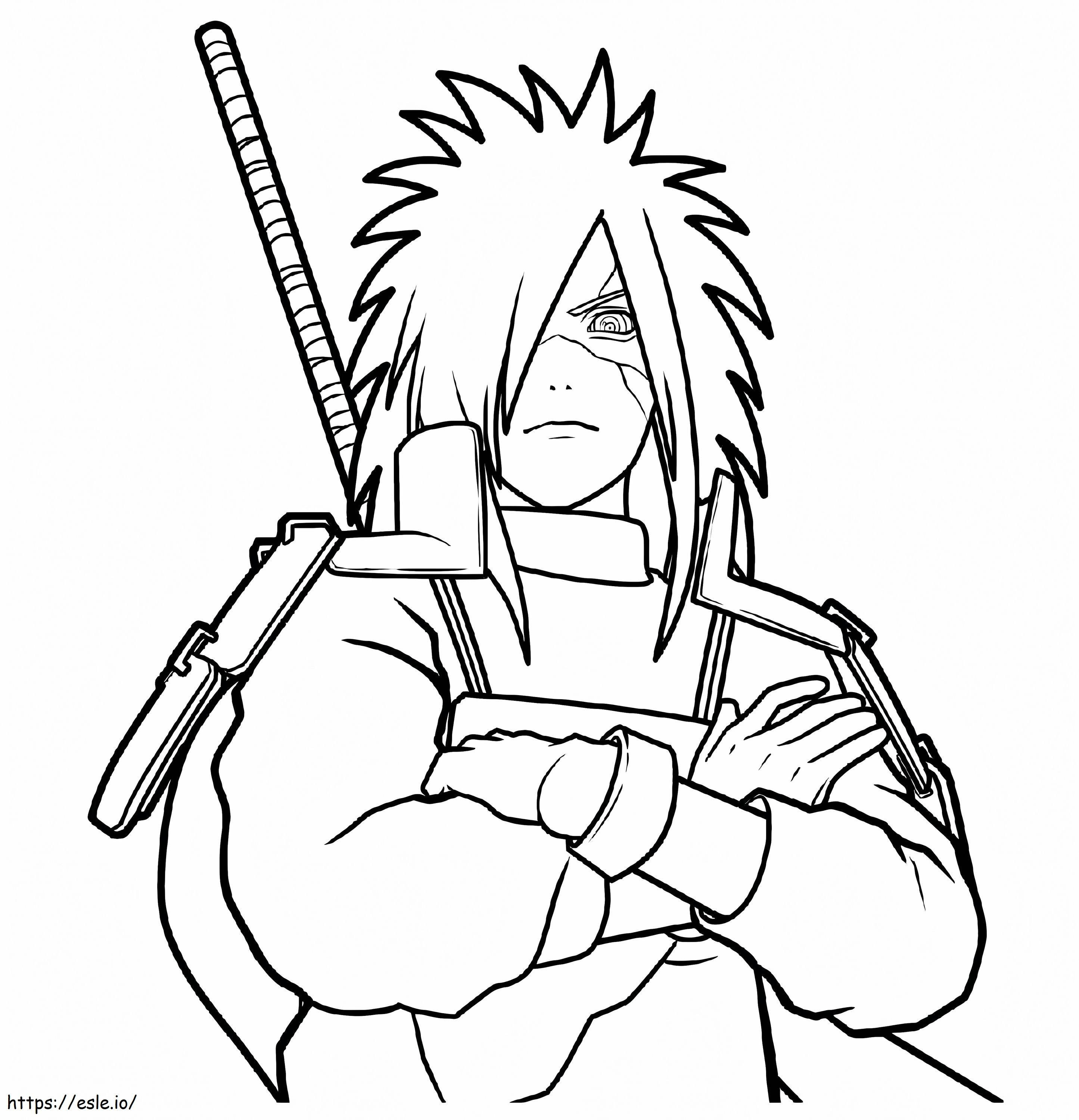 Madara Uchiha Naruto para colorir