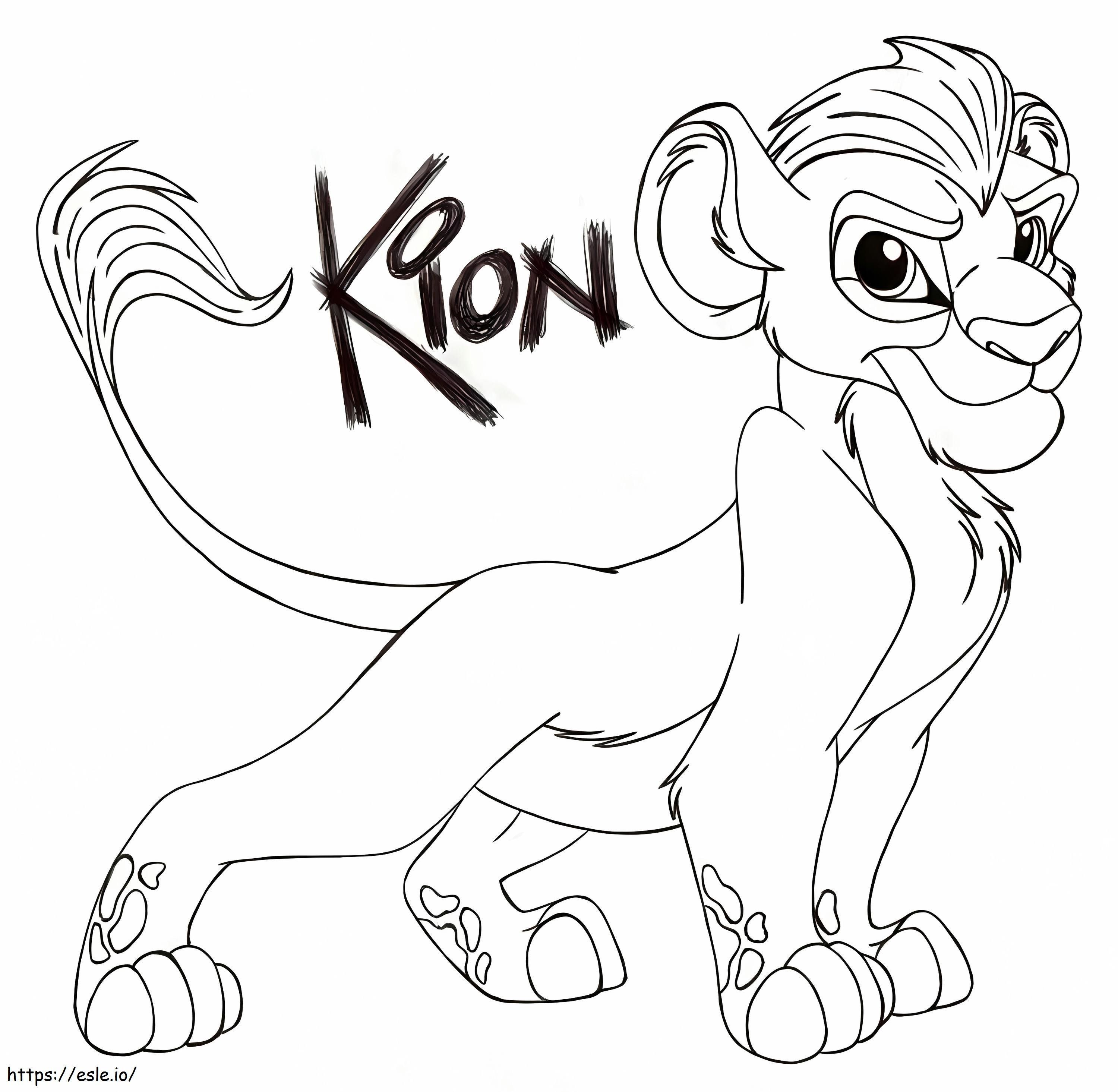 Kion de la guardia del león para colorear
