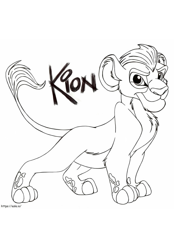 Coloriage Kion de la Garde du Lion à imprimer dessin