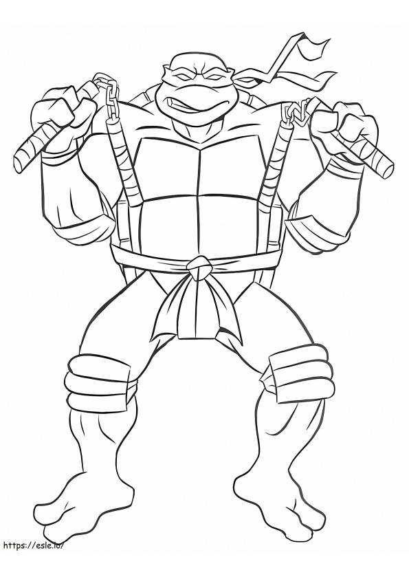 Michelangelo Ninja Turtle coloring page