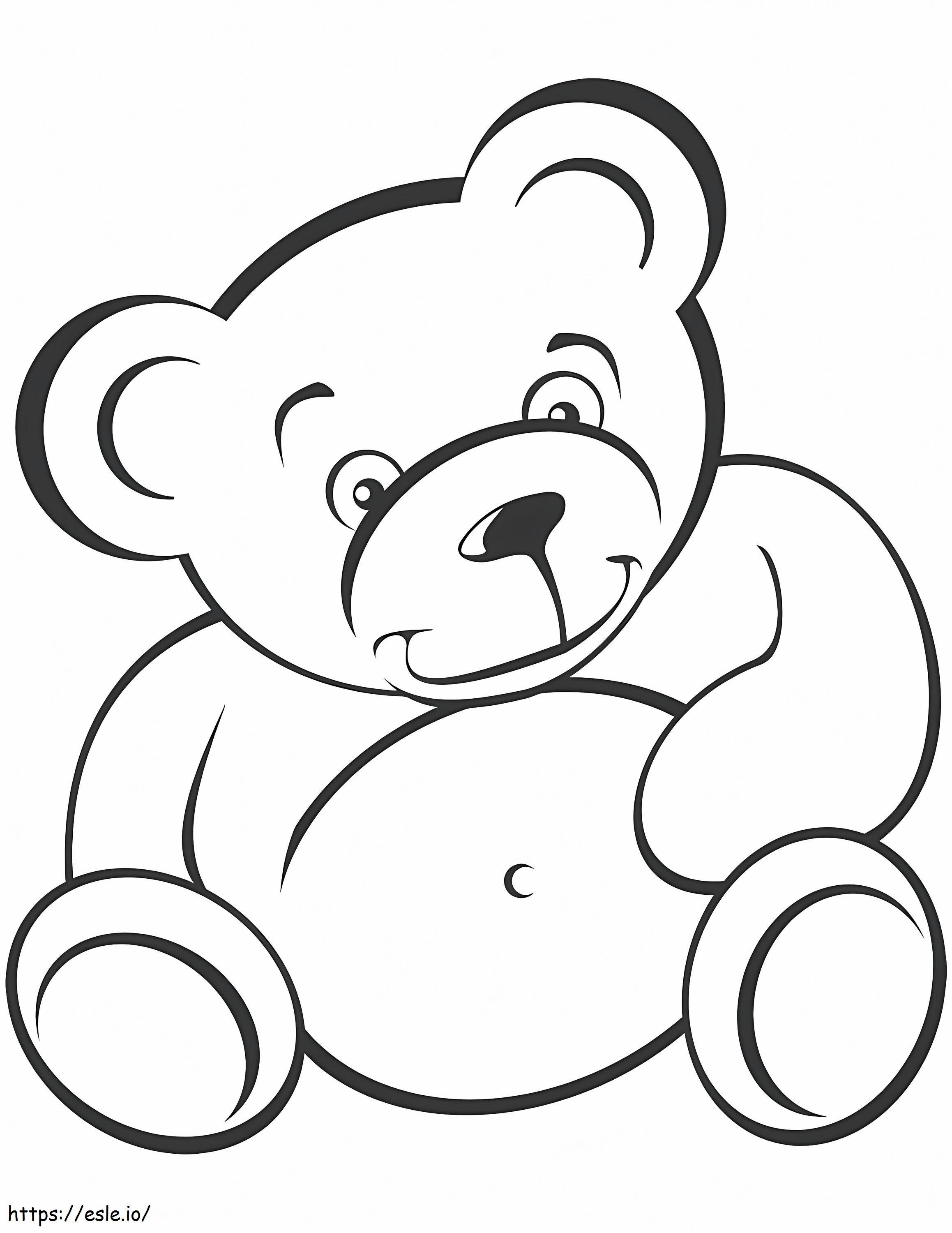 Boneka Beruang yang Sangat Mudah Gambar Mewarnai