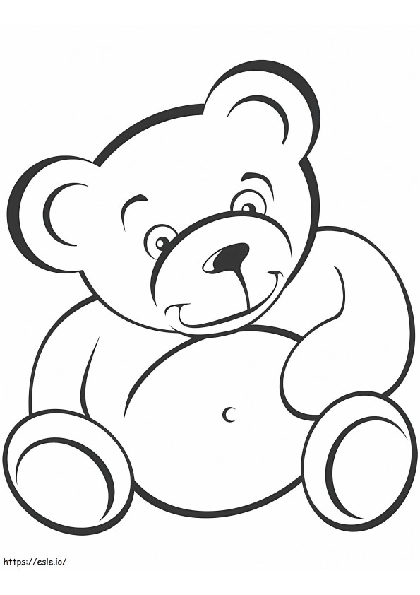 Boneka Beruang yang Sangat Mudah Gambar Mewarnai