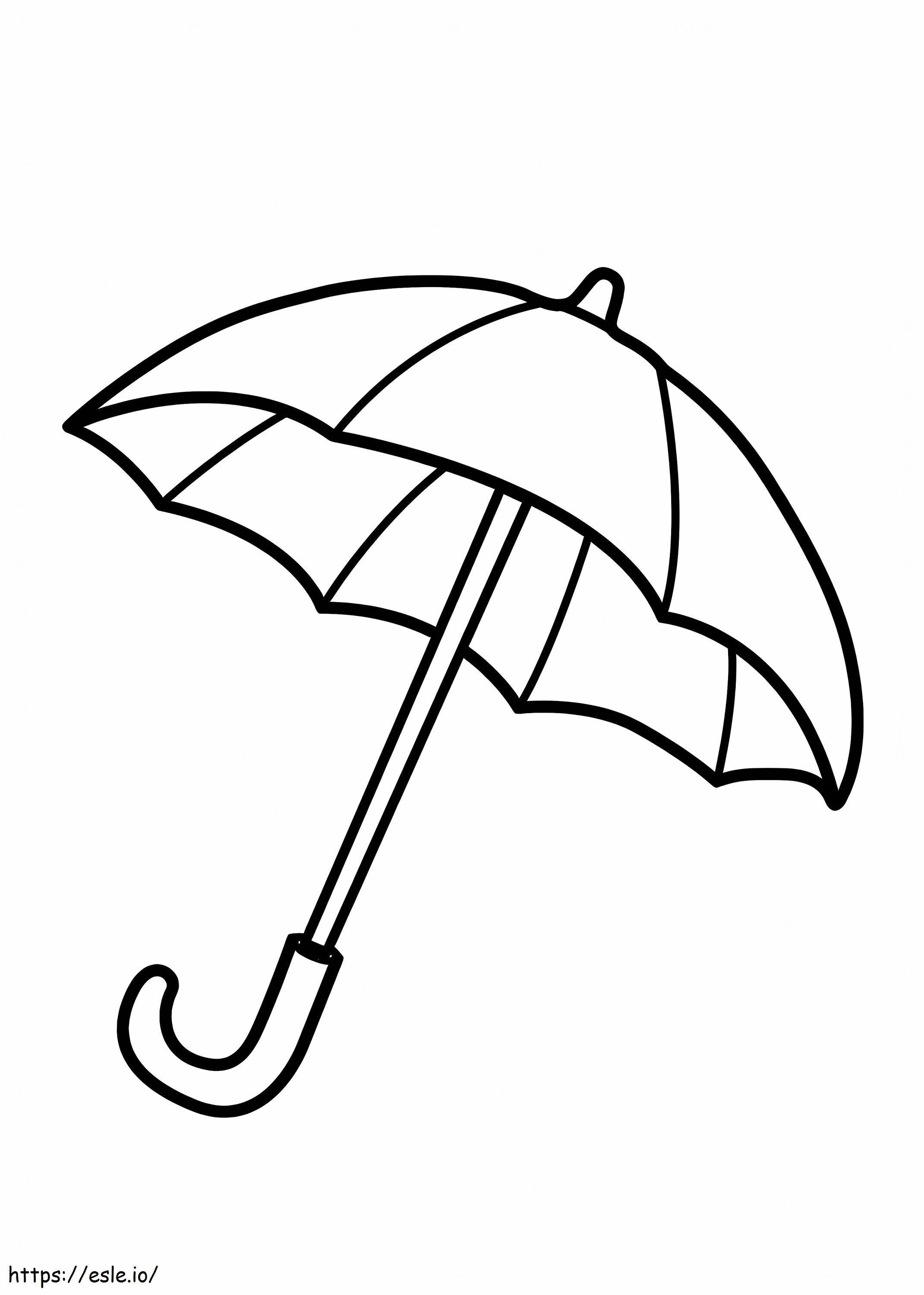 Normale paraplu kleurplaat kleurplaat