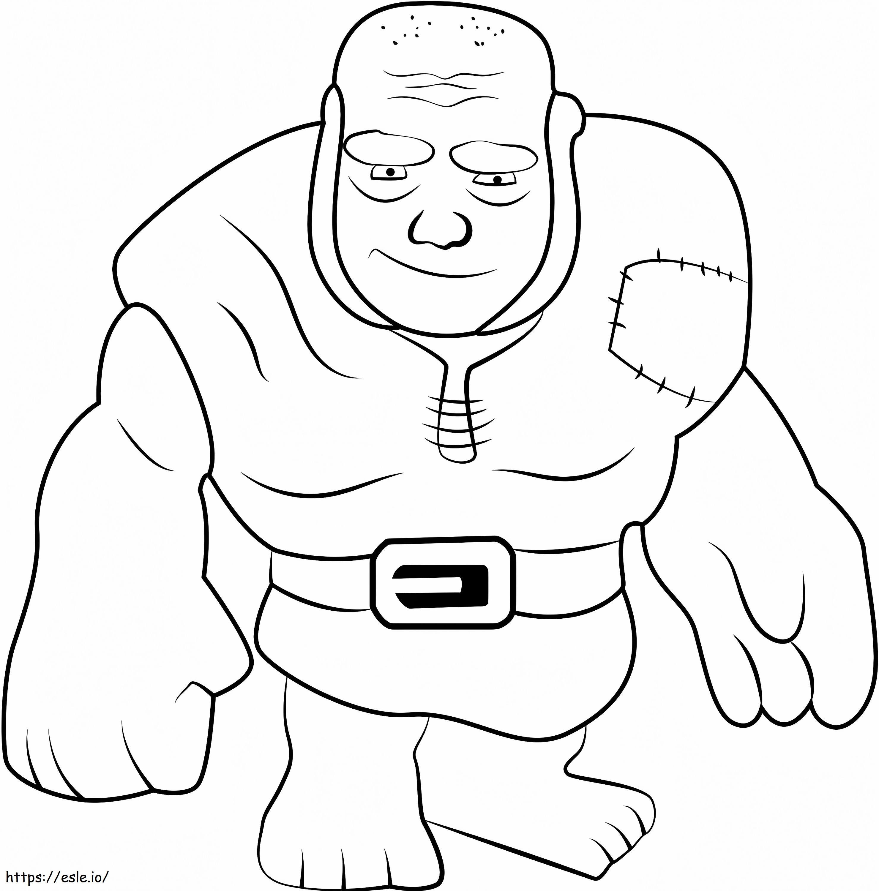 Disegni da colorare Gigante Sorridente A4 - Gratis da Stampare