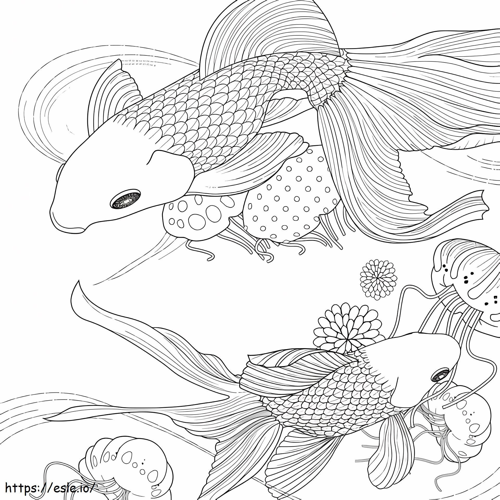 1530150883 Golden Fish1 coloring page