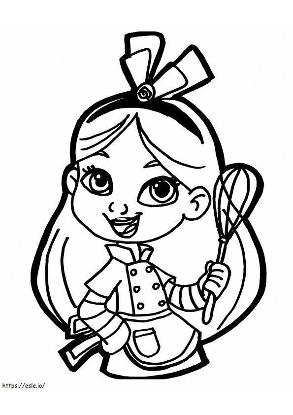 Adorable Alices Wonderland Bakery coloring page