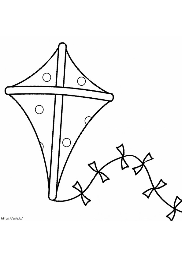 Kite 5 coloring page
