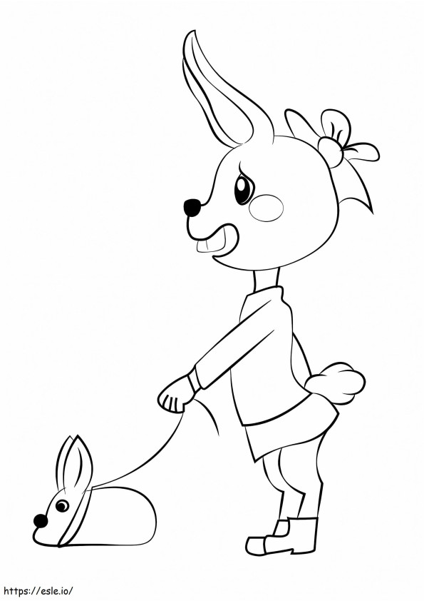 Rabbit Girl Undertale coloring page