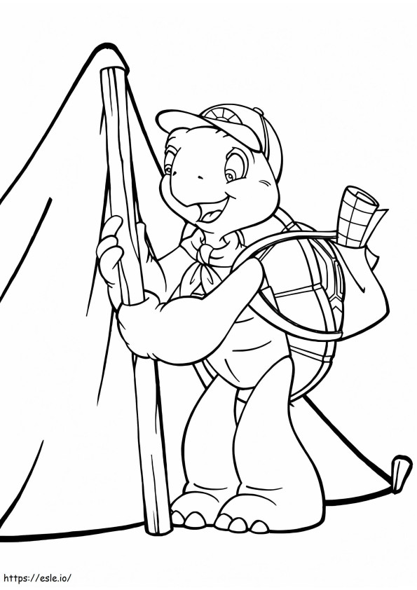 1535357914 Franklin Camping A4 coloring page