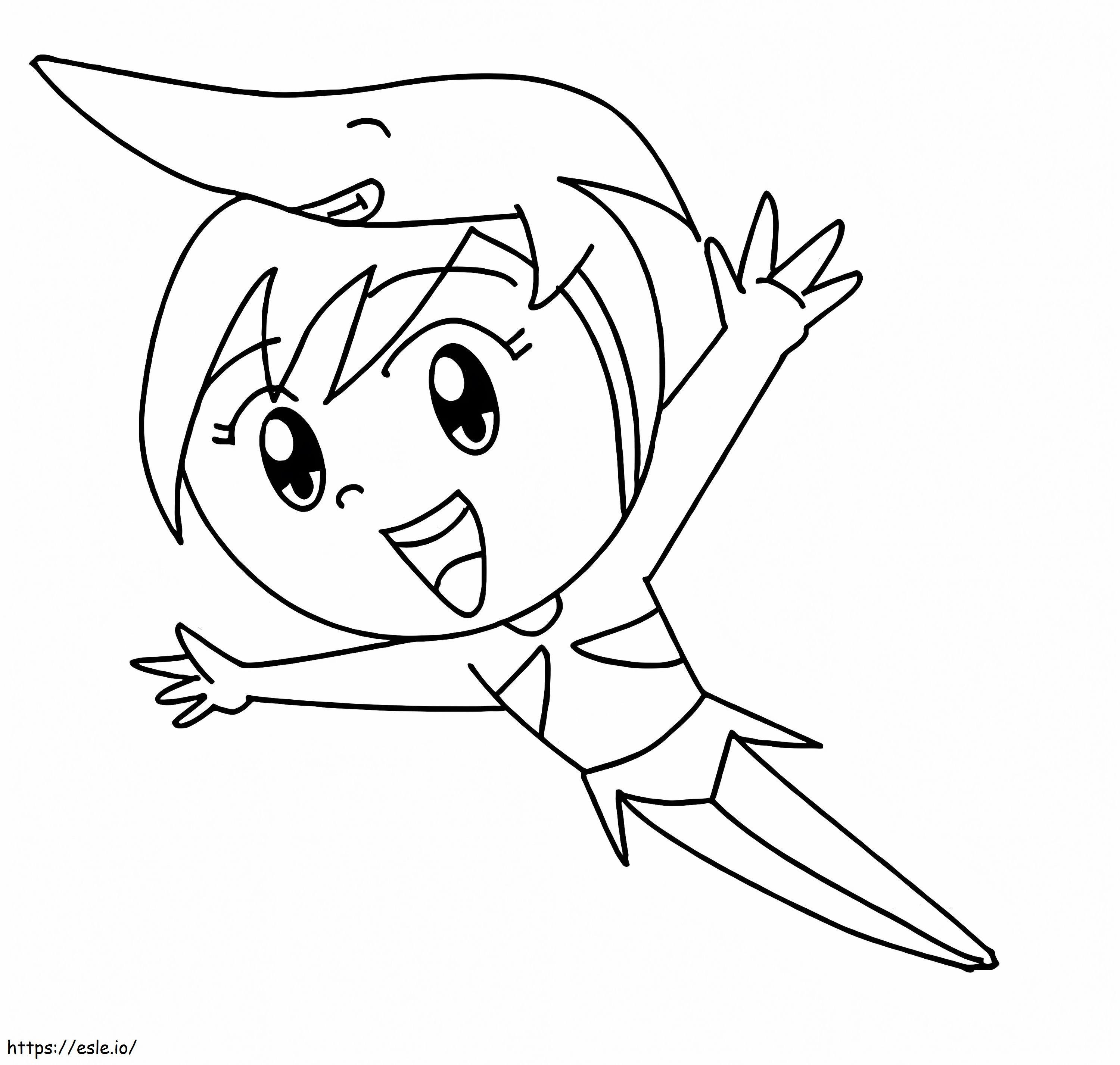 Marli, a princesa do peixe-espada para colorir