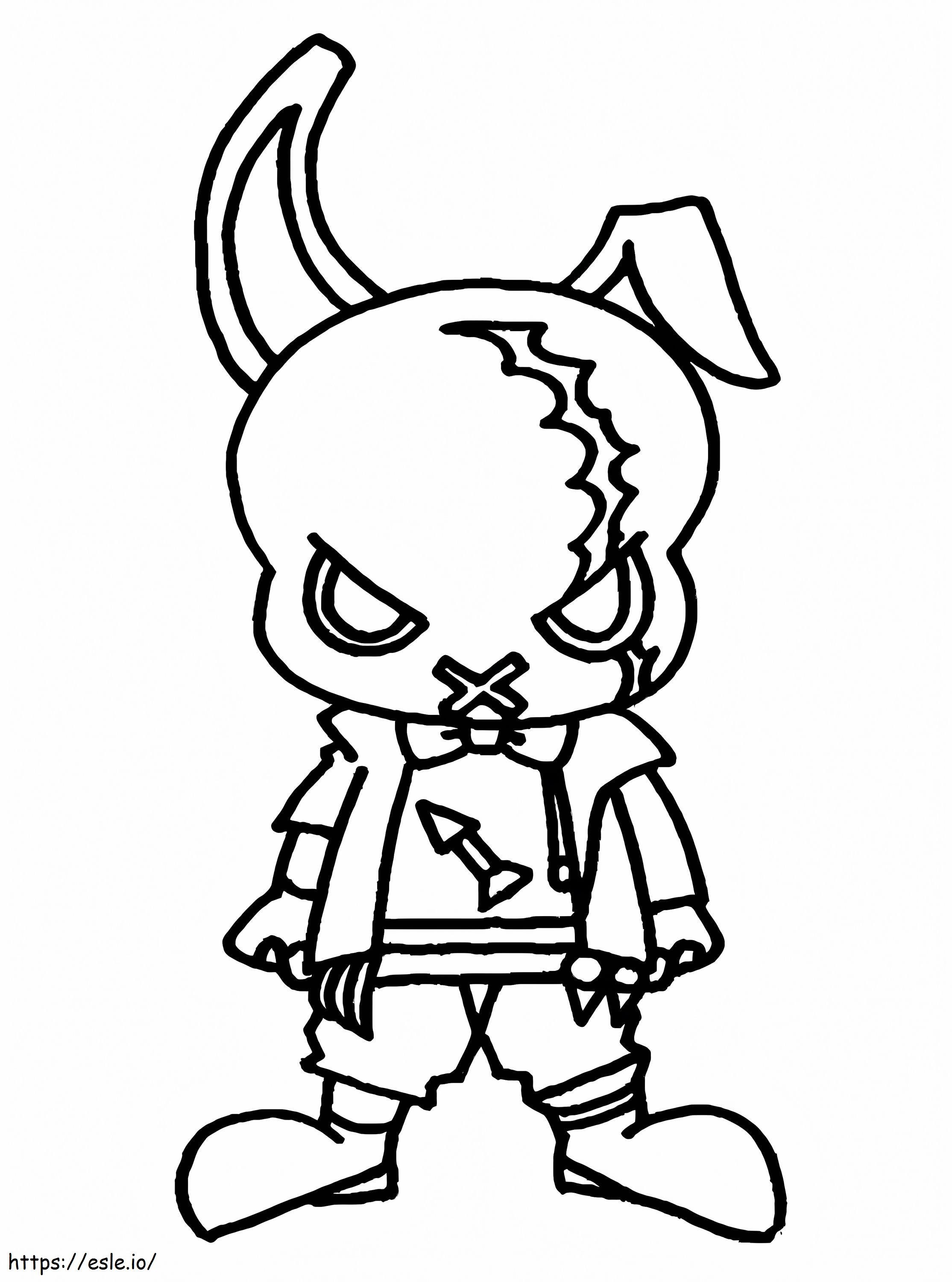 Phantom Bunny Free Fire coloring page