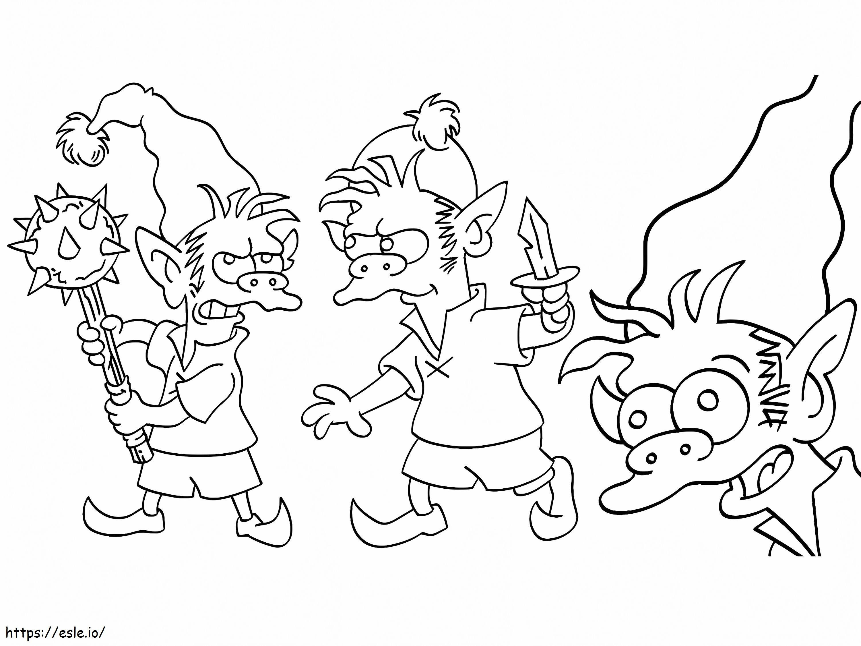 Elfo In Disenchantment coloring page