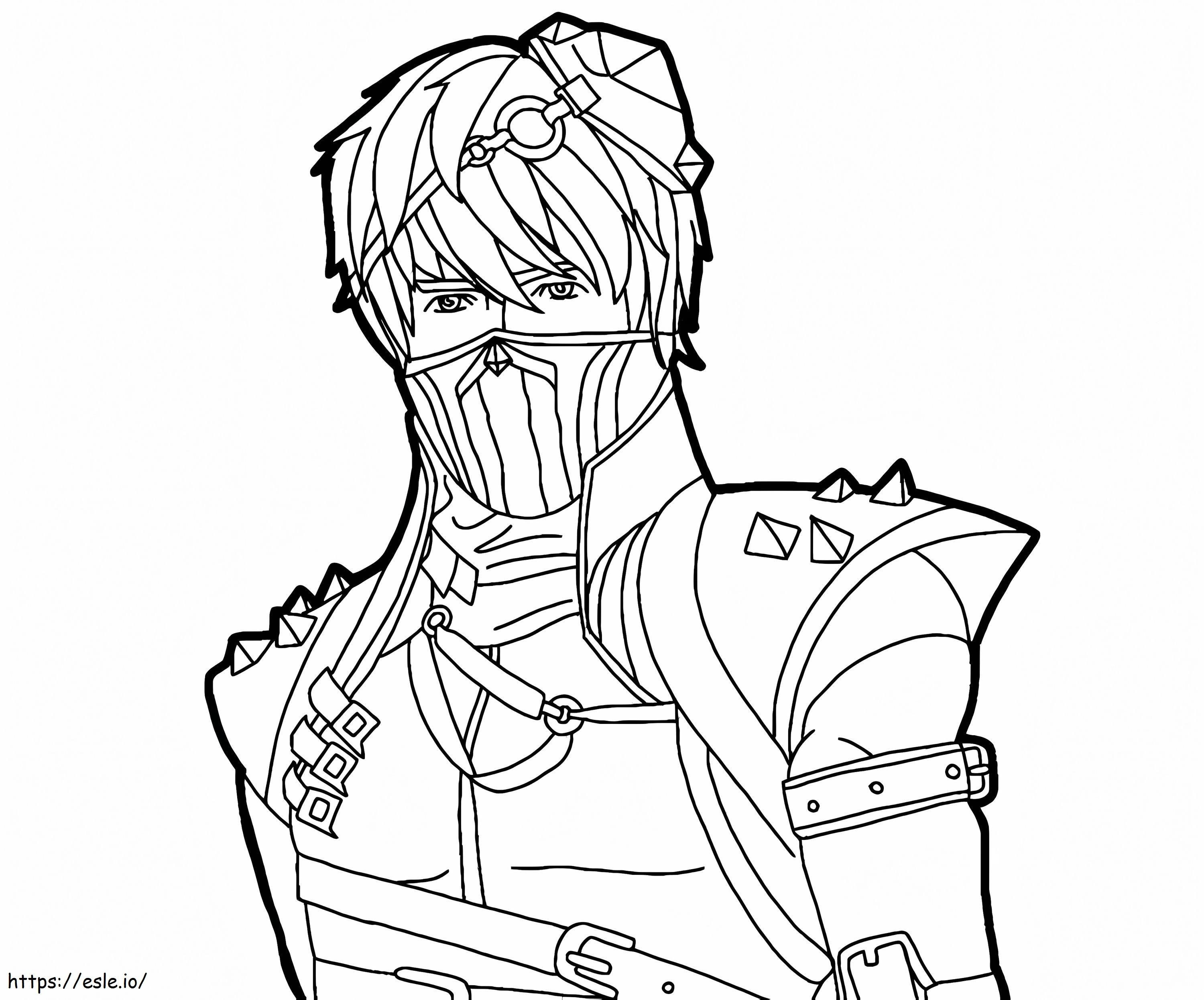 Arctic Blue Free Fire coloring page