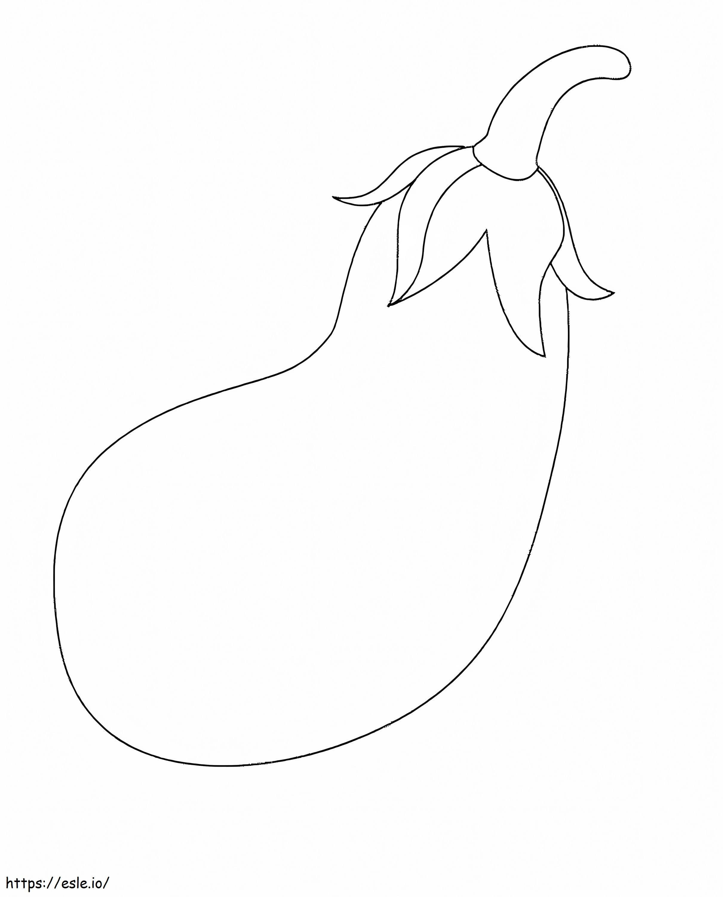 Vegetable Eggplant coloring page