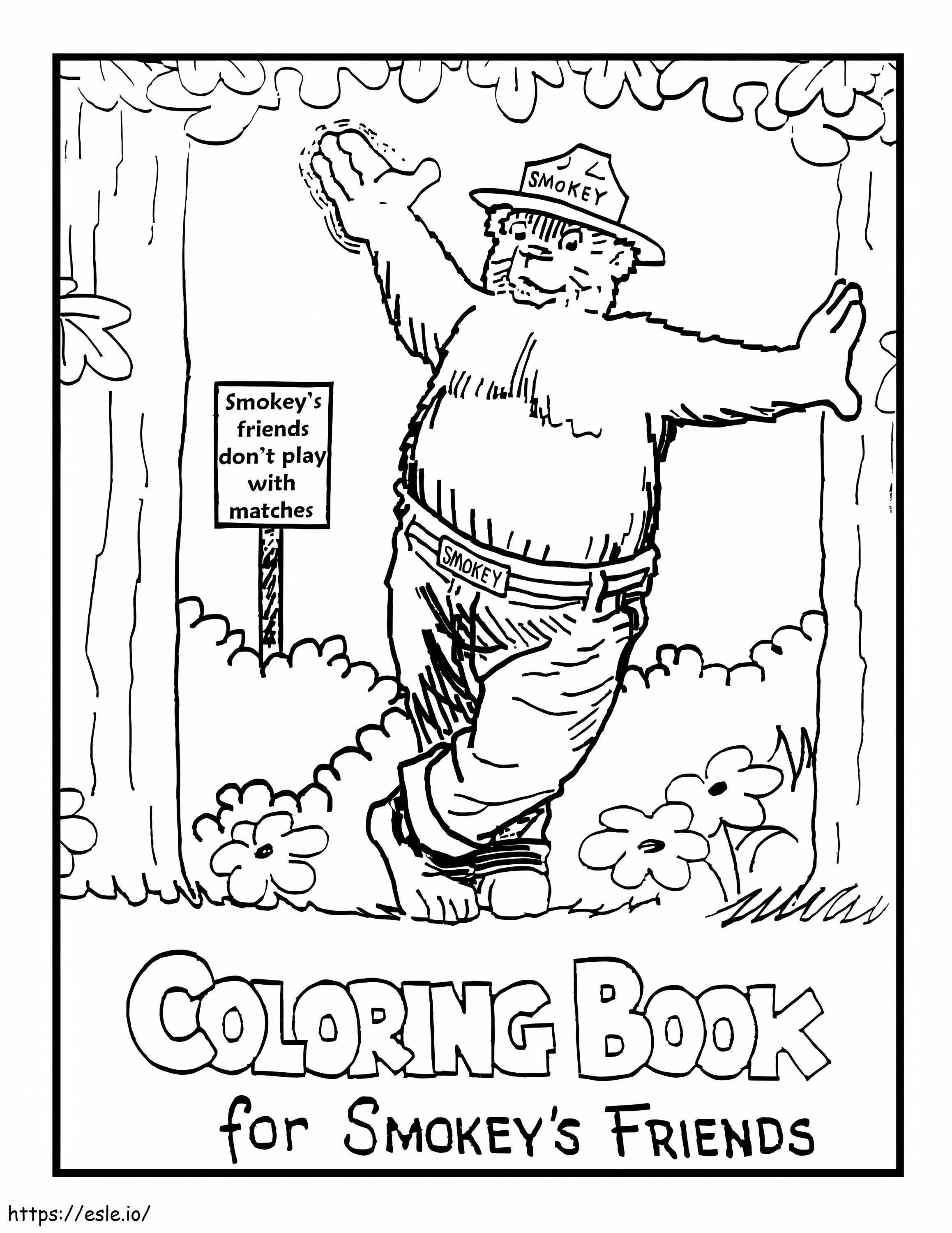 Rokerige beer kleurplaat kleurplaat