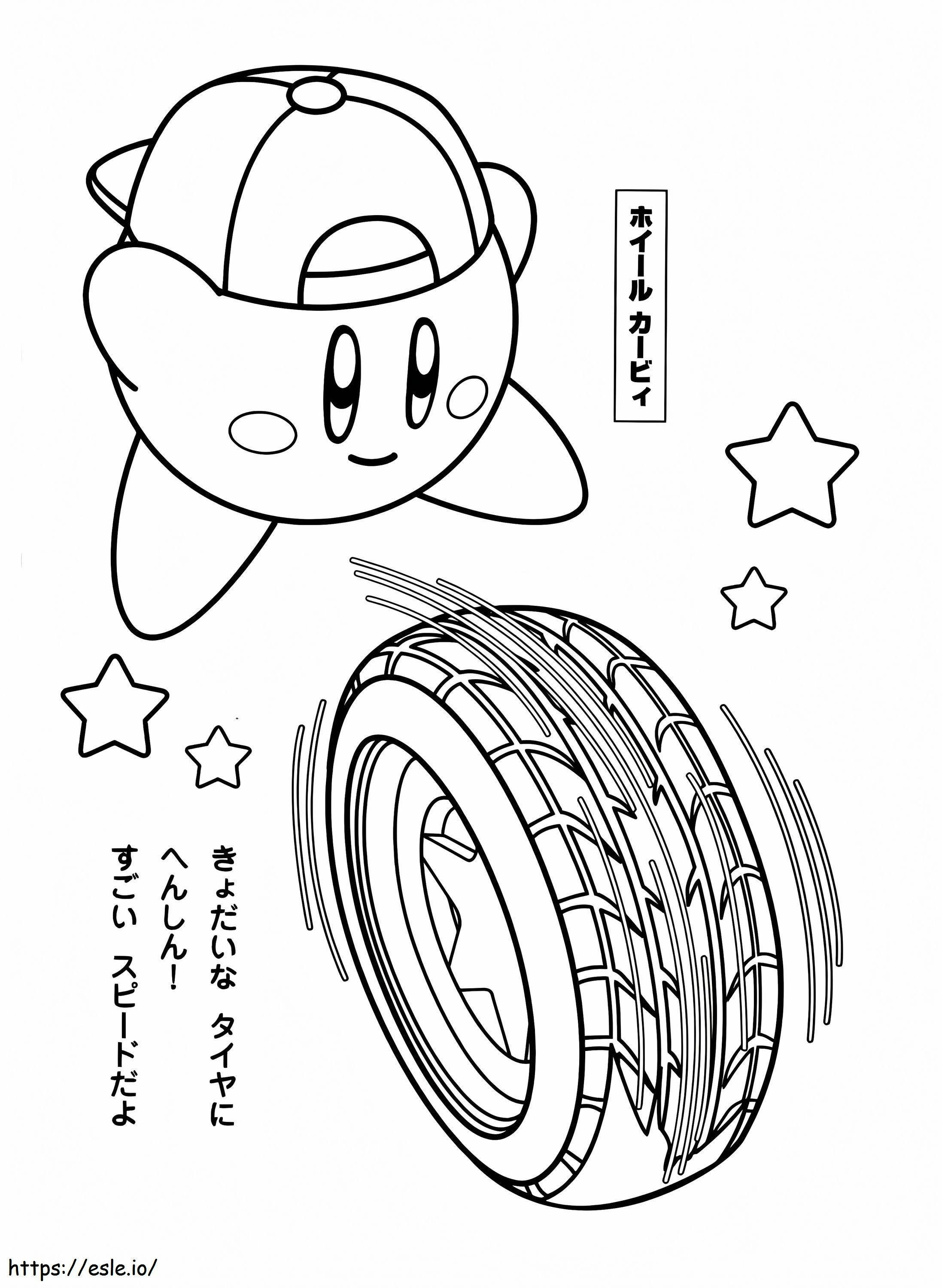Coloriage Joyeux Kirby à imprimer dessin