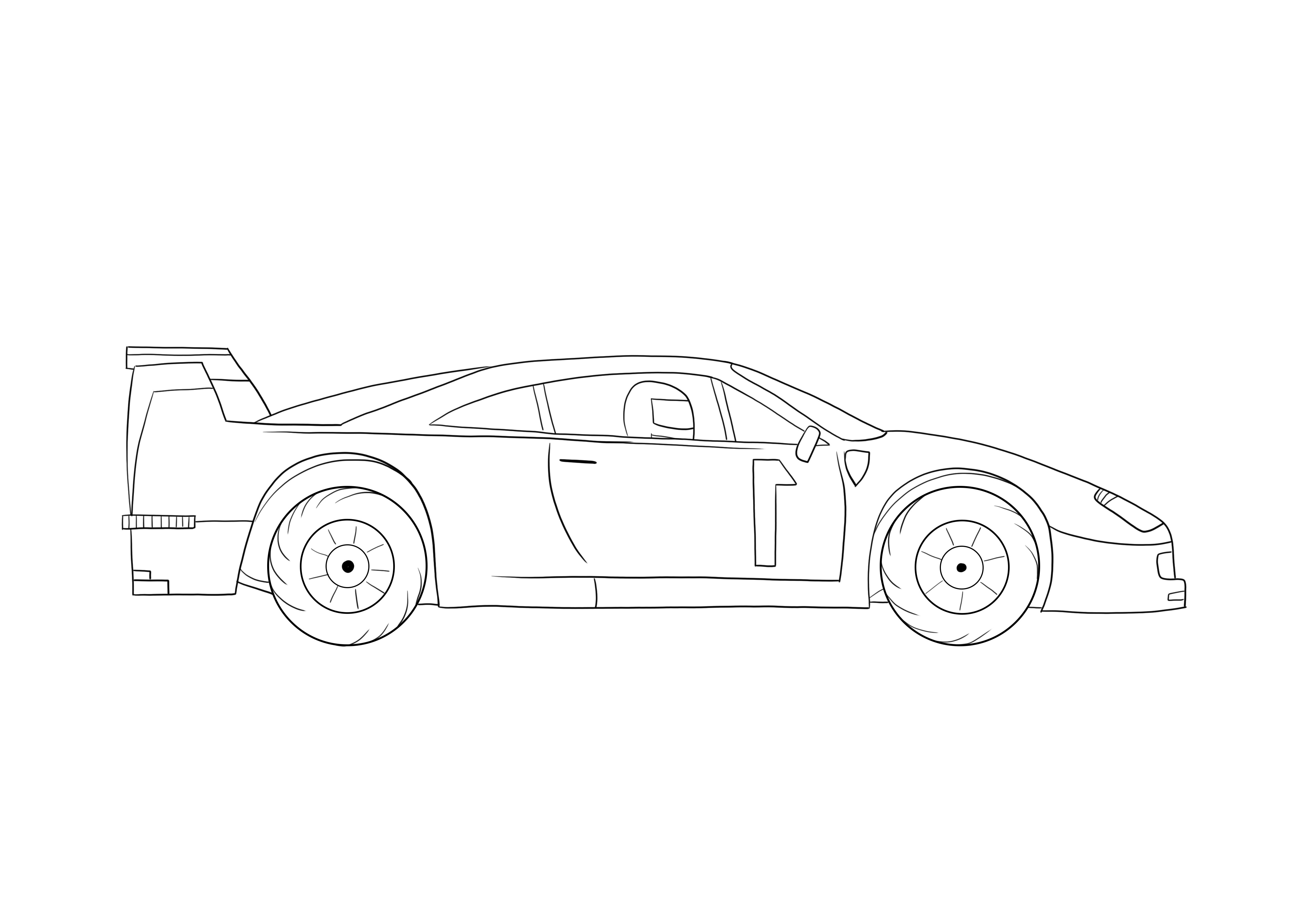 Race car for printing or downloading a free picture