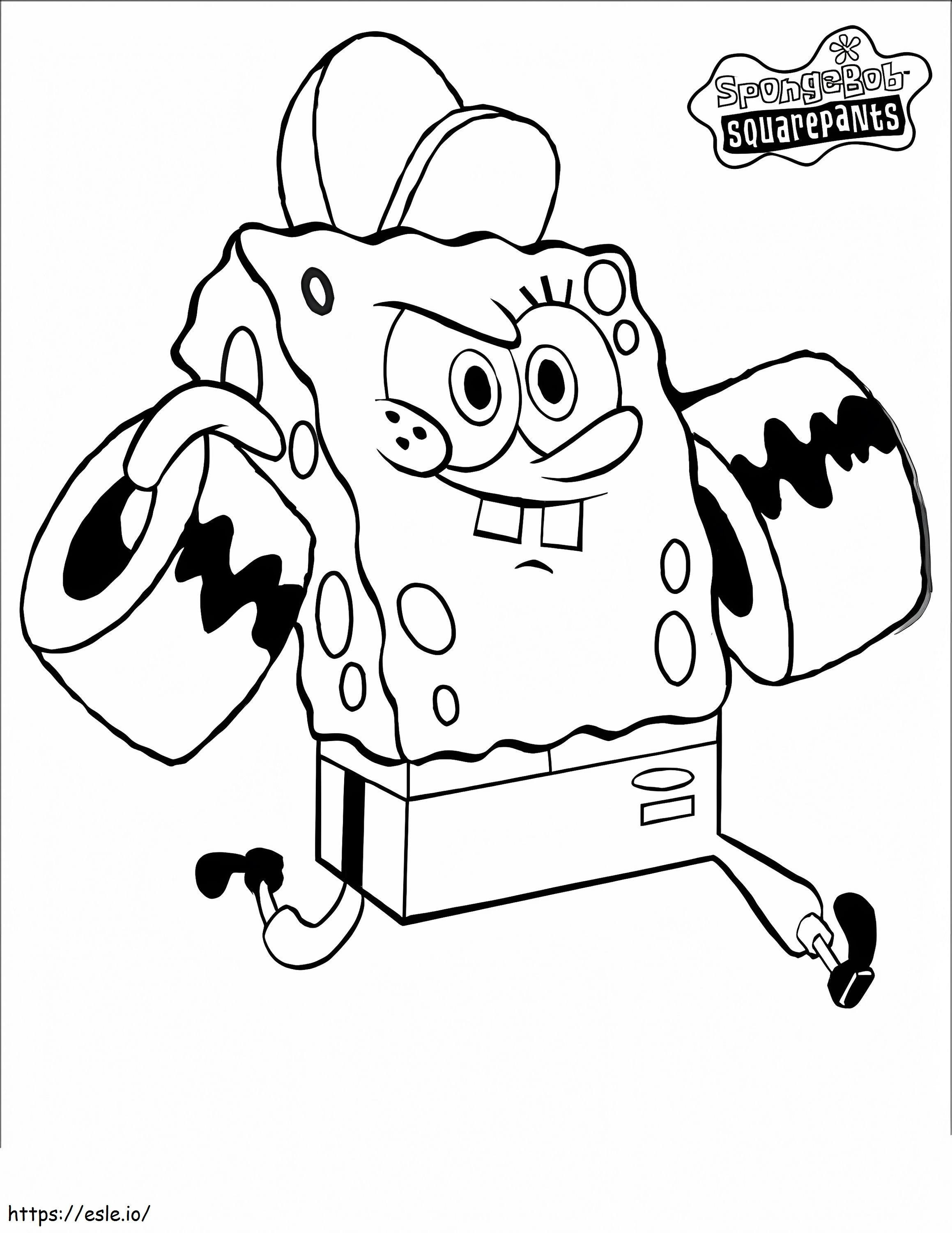 Allenamento di SpongeBob da colorare