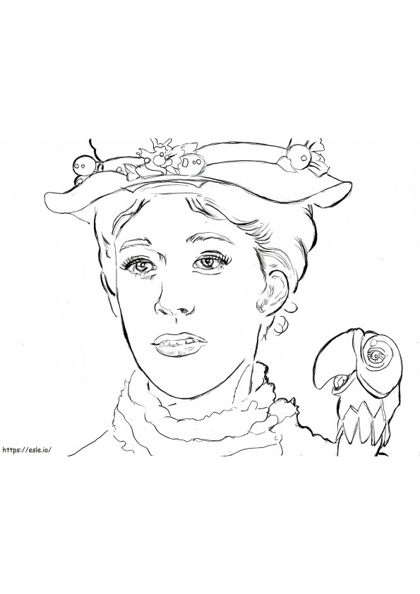 Mary Poppins Gesicht ausmalbilder