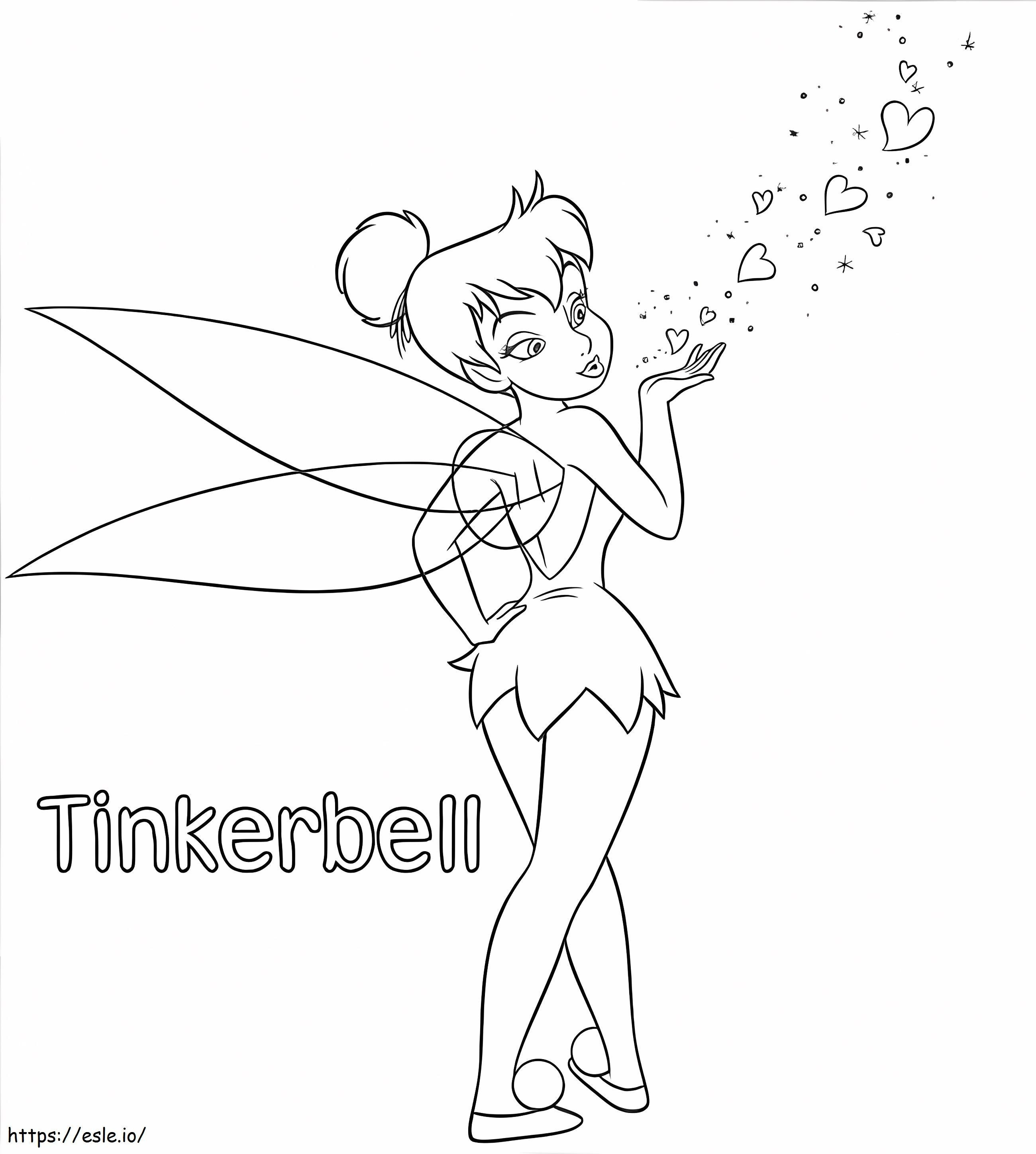 Hyvä Tinkerbell värityskuva