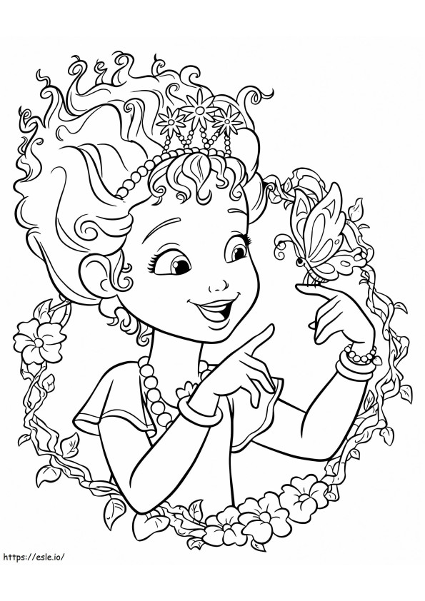 Butterfly And Fancy Nancy coloring page