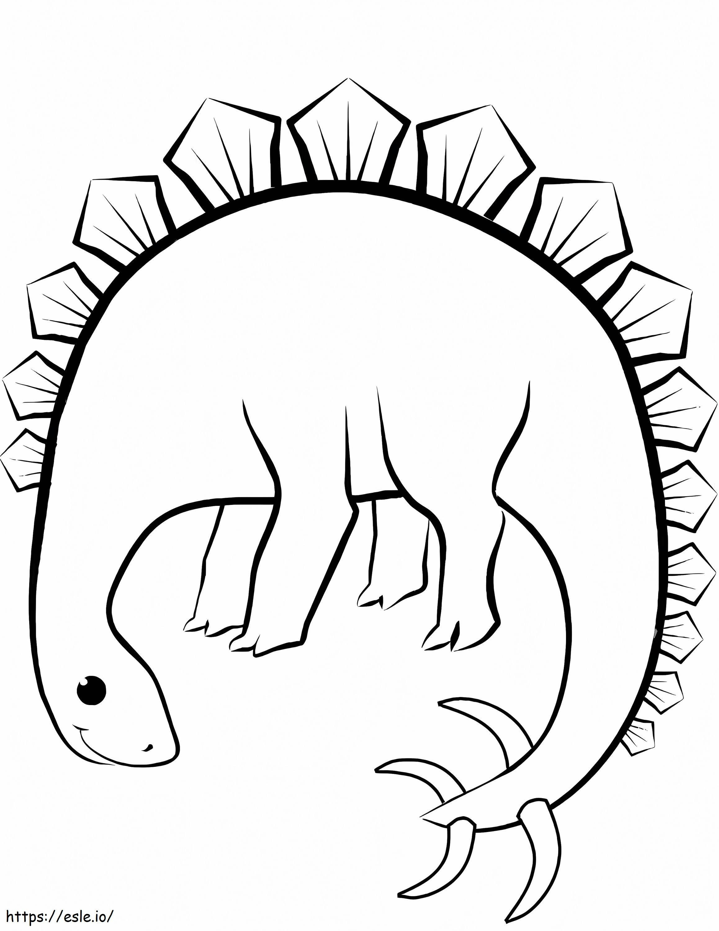 Coloriage Stégosaure Dino à imprimer dessin