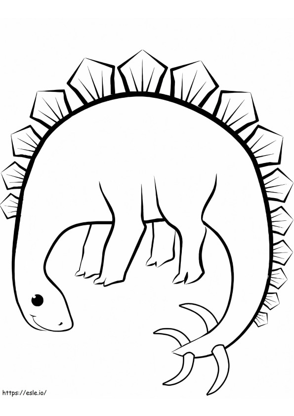 Coloriage Stégosaure Dino à imprimer dessin
