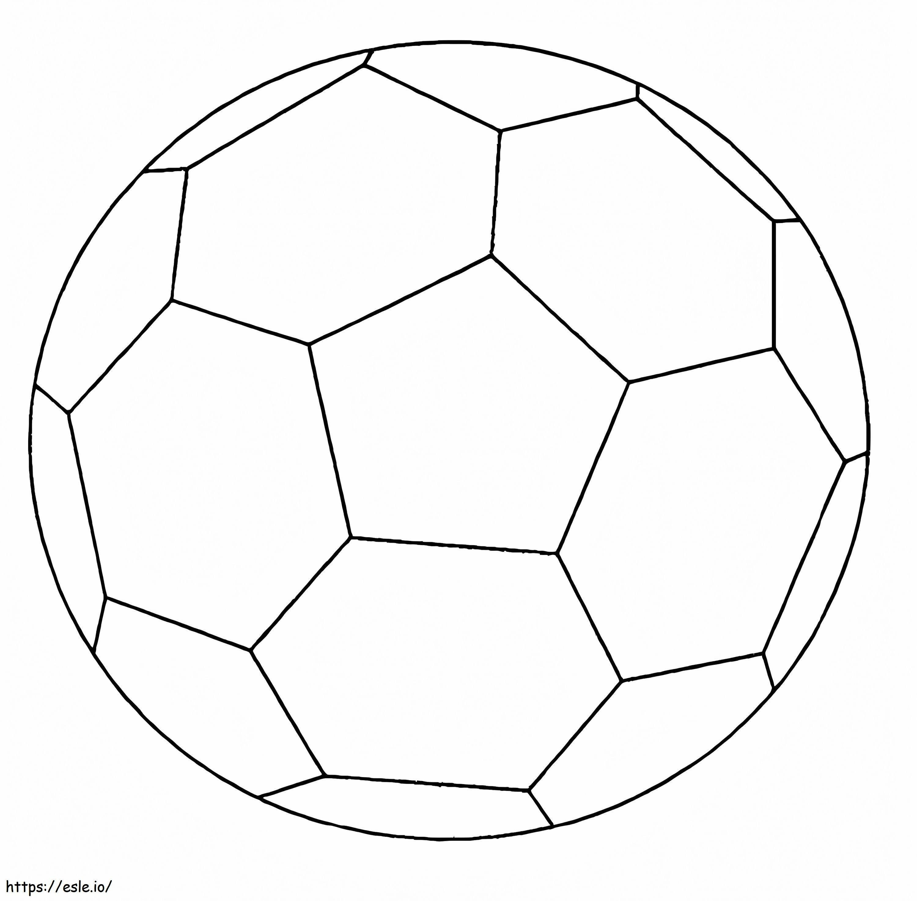 Balón de fútbol fácil para colorear