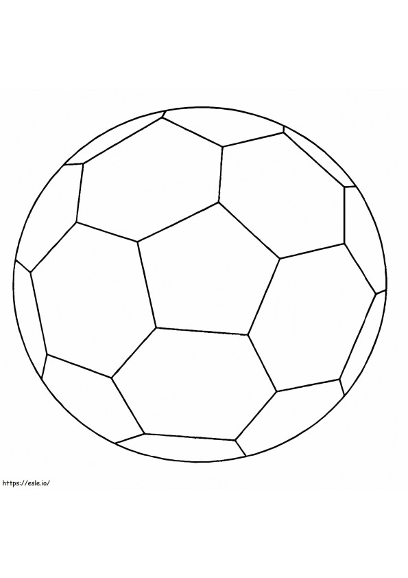 Coloriage Ballon de football facile à imprimer dessin