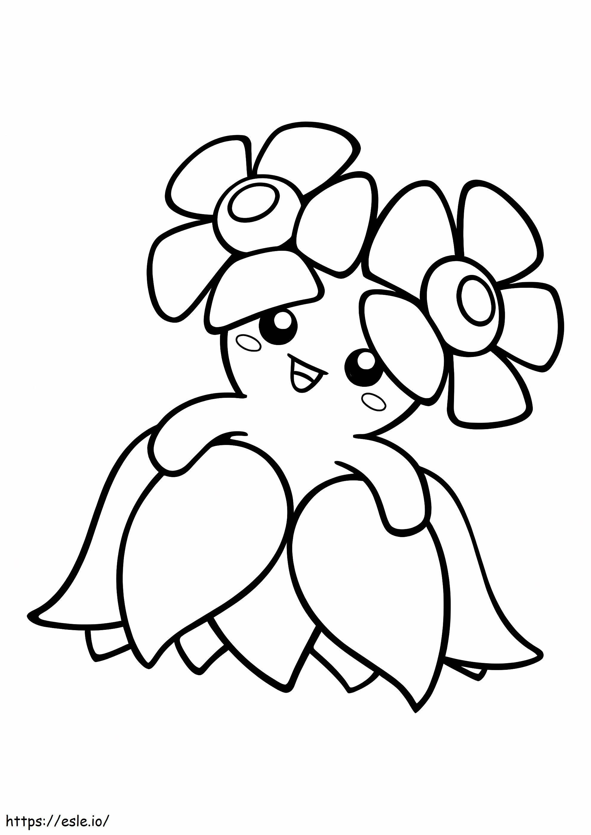 Pokemon Belllossom yang cantik Gambar Mewarnai
