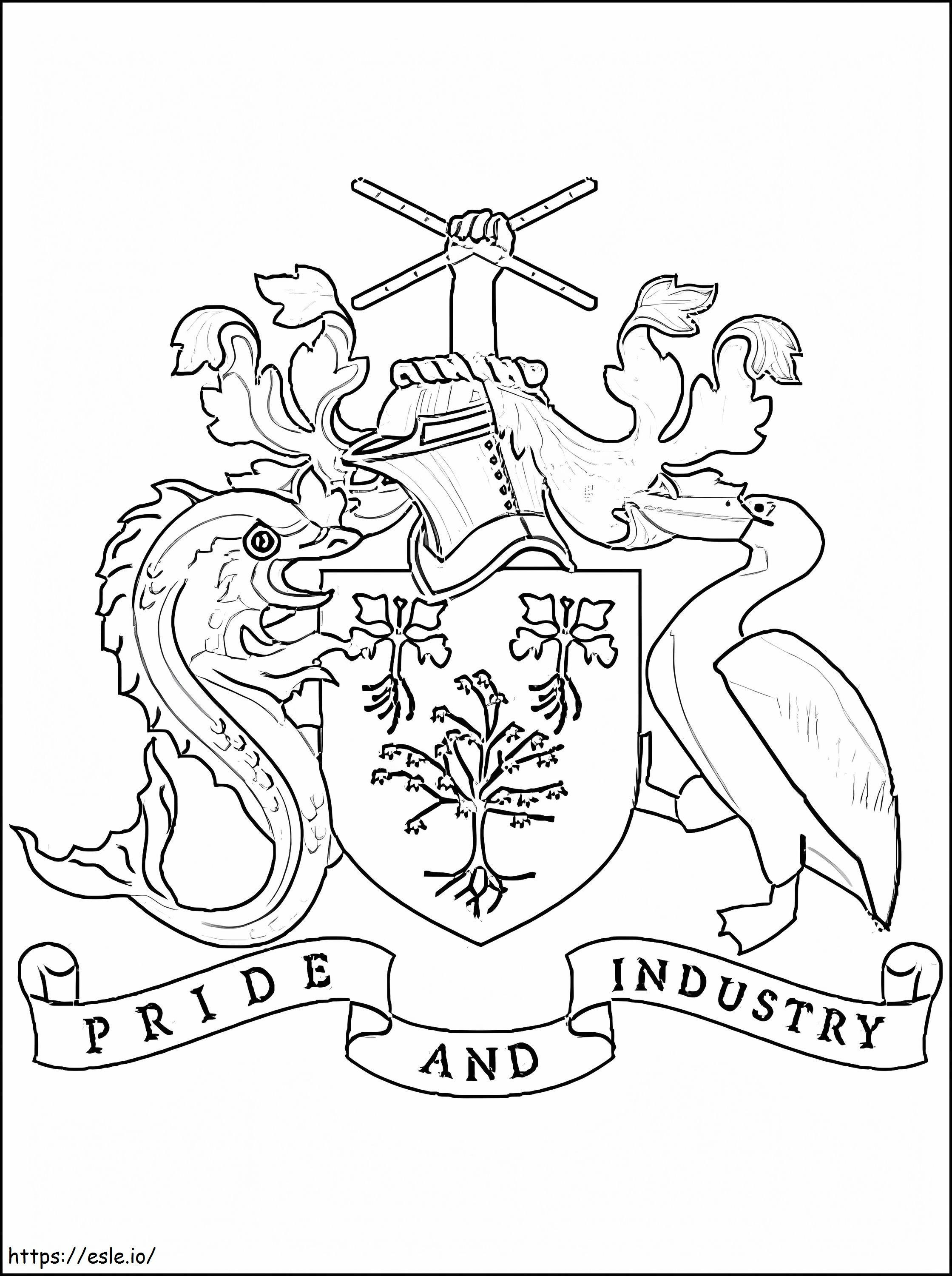 Wappen von Barbados ausmalbilder
