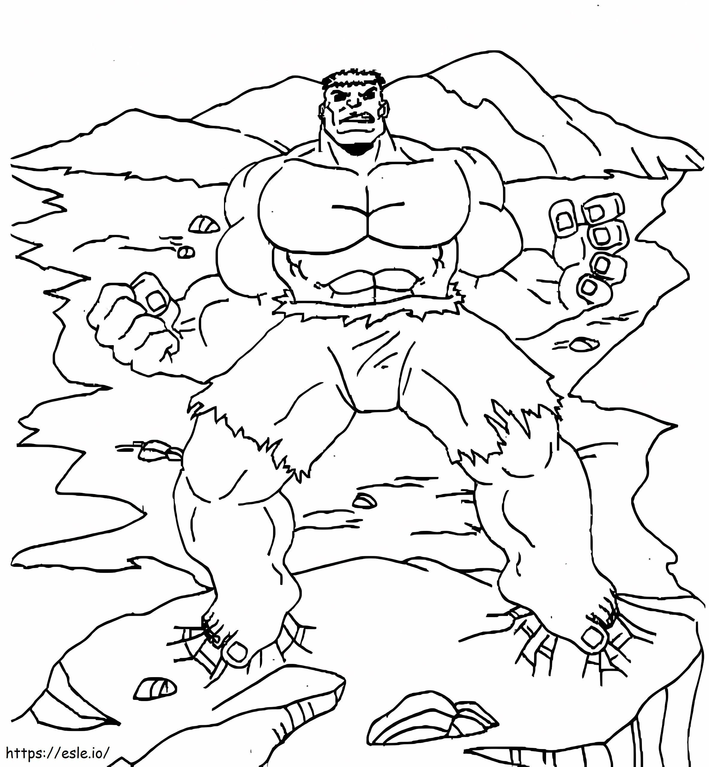 Hulk 7 Gambar Mewarnai