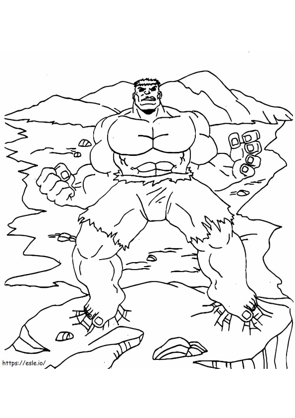 Hulk 7 Gambar Mewarnai