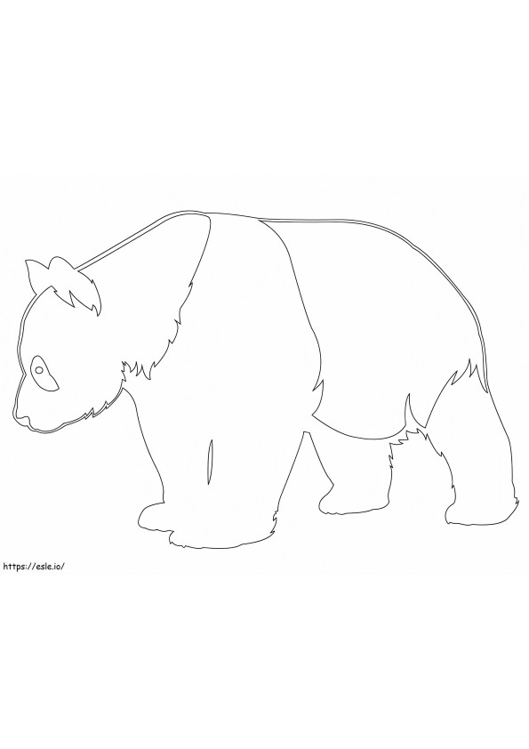 Coloriage Contour du panda géant à imprimer dessin