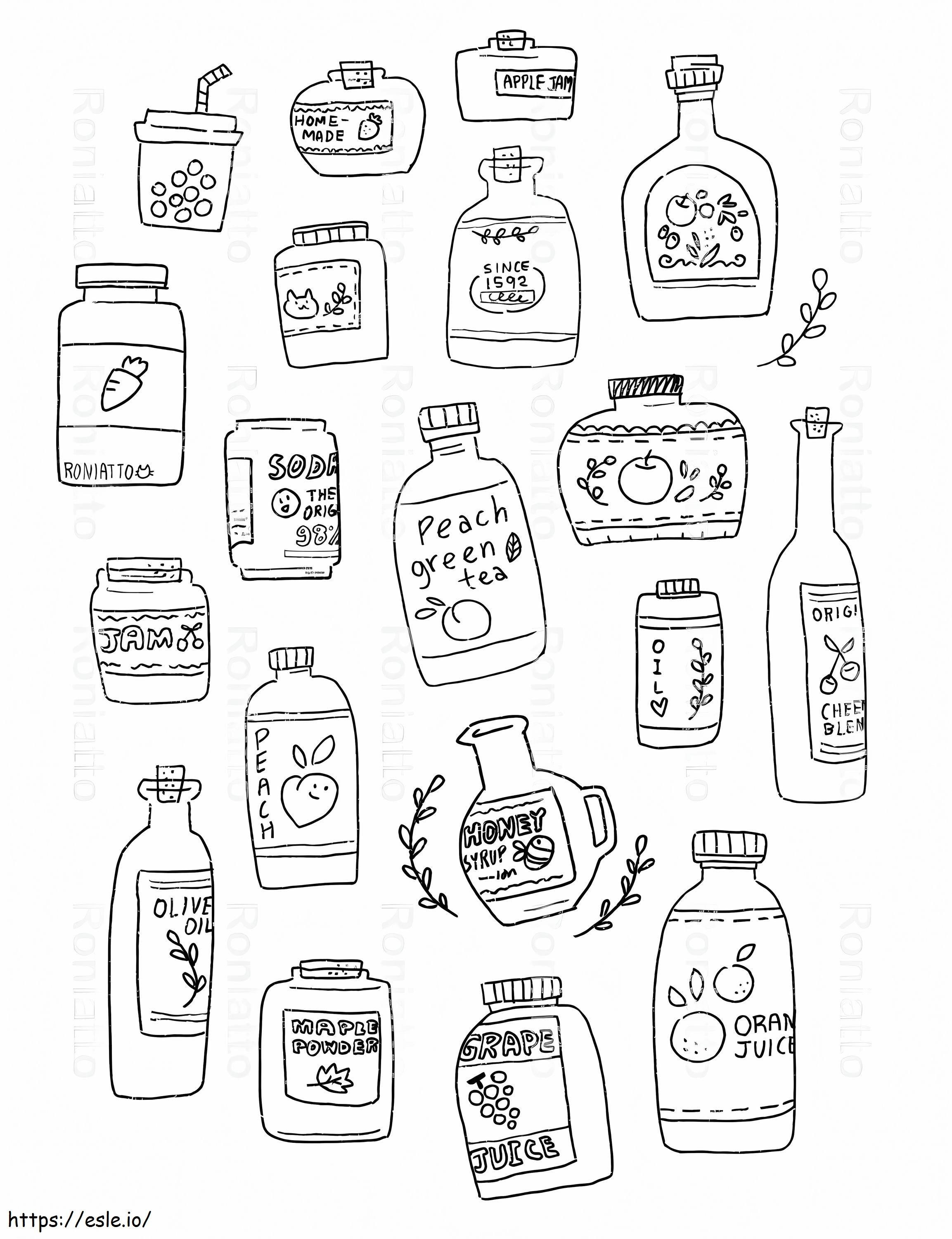 Bottle Stickers coloring page