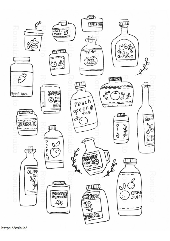 Bottle Stickers coloring page