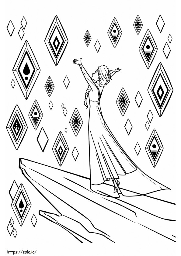 Cool Elsa coloring page