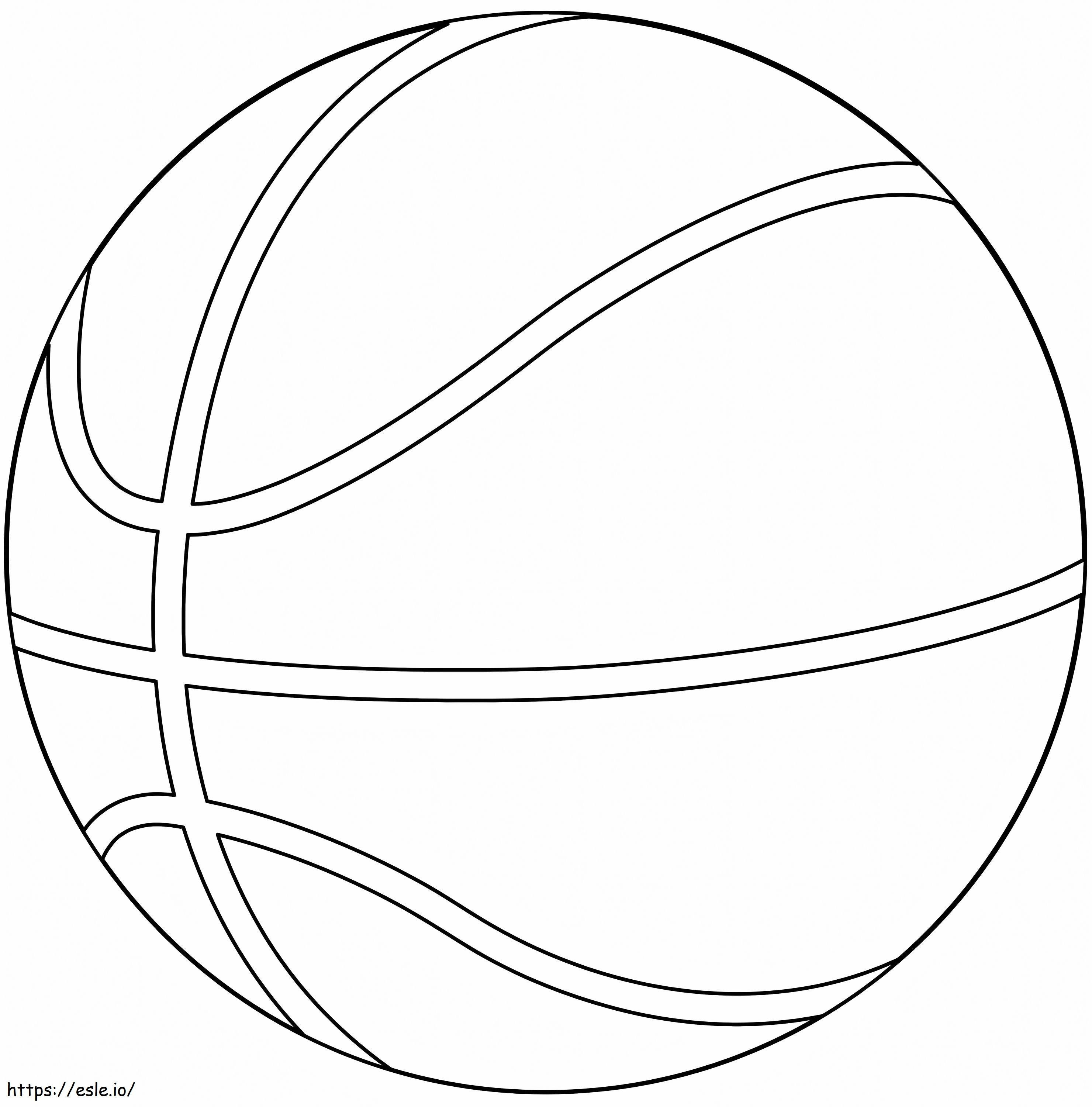Bola Basket Dasar Gambar Mewarnai