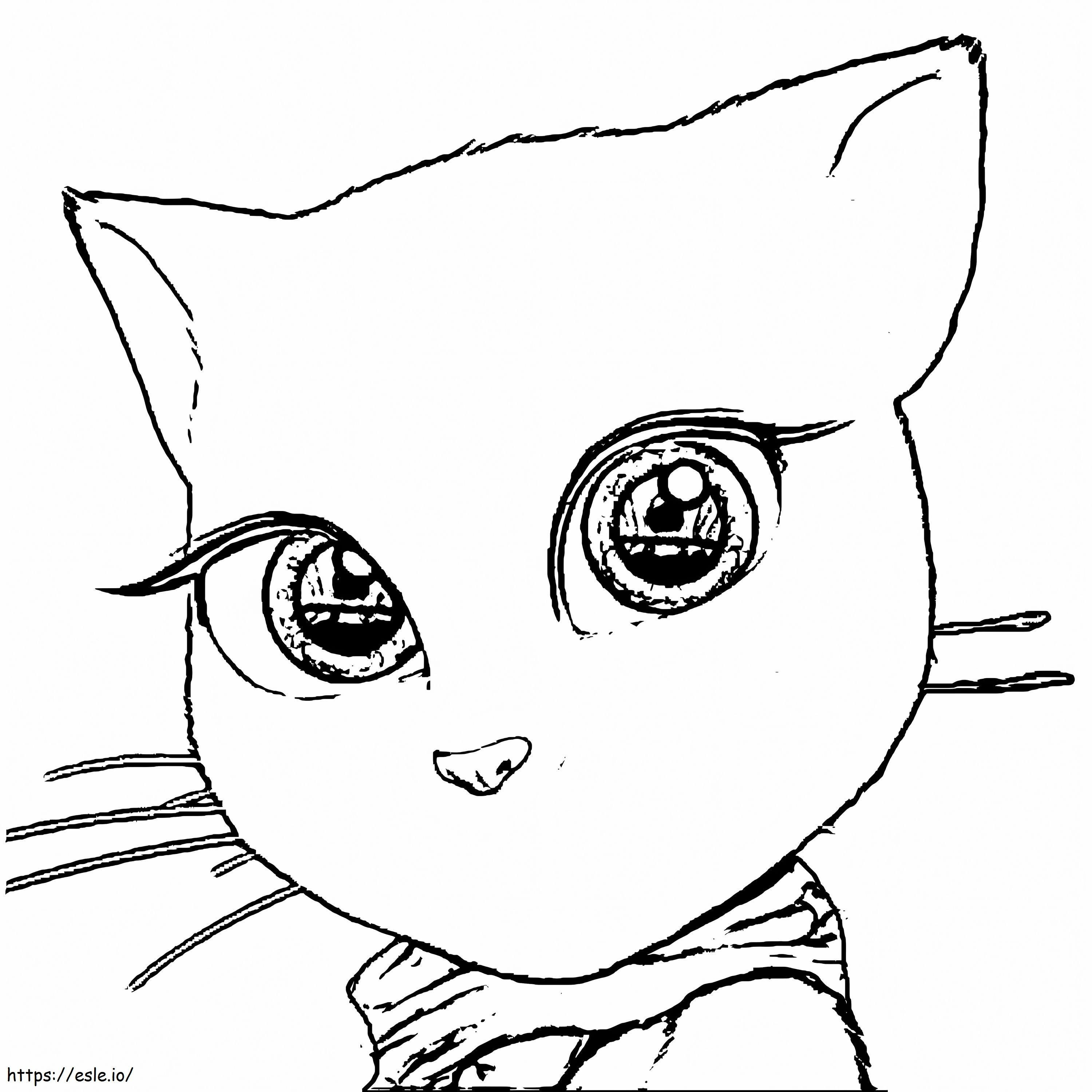 Face Talking Angela coloring page